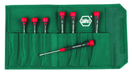 8 Piece - .028 - 1/8 - PicoFinish Precision Hex Screwdriver Inch Set In Pouch - USA Tool & Supply