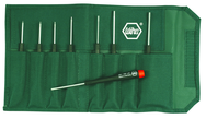 8 Piece - .028 - 1/8" - Precision Hex Inch Screwdriver Set In Canvas Pouch - USA Tool & Supply