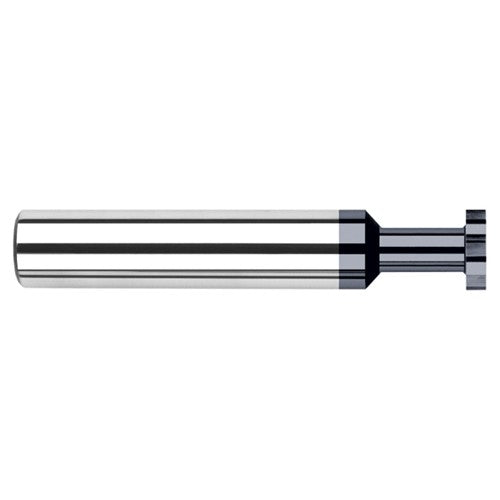0.1875″ (3/16″) Cutter Diameter × 0.0780″ (5/64″) Width × 0.0930″ (3/32″) Neck Length Carbide Square Deep Keyseat Cutter, 6 Flutes, AlTiN Coated - Exact Industrial Supply