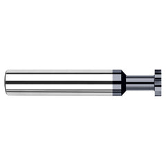 0.3750″ (3/8″) Cutter Diameter × 0.0620″ (1/16″) Width × 0.1090″ (7/64″) Neck Length Carbide Square Max Keyseat Cutter, 10 Flutes, AlTiN Coated - Exact Industrial Supply