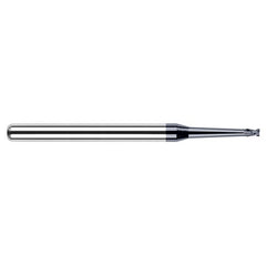 ‎Miniature End Mills - Clearance Cutters - 0.0780″ (5/64″) Cutter Diameter × 0.1180″ Length of Cut × 2° 1.5000″ (1-1/2″) Taper Reach Carbide Square End Mill, 2 Flutes, AlTiN Nano Coated - Exact Industrial Supply