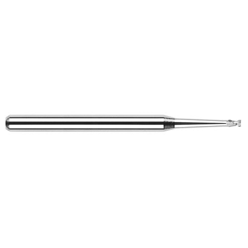 ‎Miniature End Mills - Clearance Cutters - 0.0470″ (3/64″) Cutter Diameter × 0.0710″ Length of Cut × 2° 1.5000″ (1-1/2″) Taper Reach Carbide Square End Mill, 2 Flutes - Exact Industrial Supply