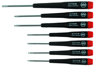 7 Piece - T5; T6; T7; T8 x 40mm; T9; T110x 50mm; T15 x 60mm - Precision Torx Screwdriver Set - USA Tool & Supply