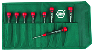 8 Piece - T1; T2; T3; T4; T5; T6; T7; T8 x 40mm - PicoFinish Precision Torx Screwdriver Set in Canvas Pouch - USA Tool & Supply