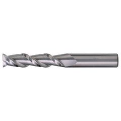 ‎1/4″ × 1/4″ × 1-1/4″ × 3″ RHS / RHC Solid Carbide 2-Flute Square End High-Performance End Mill for Aluminum - Bright - Exact Industrial Supply