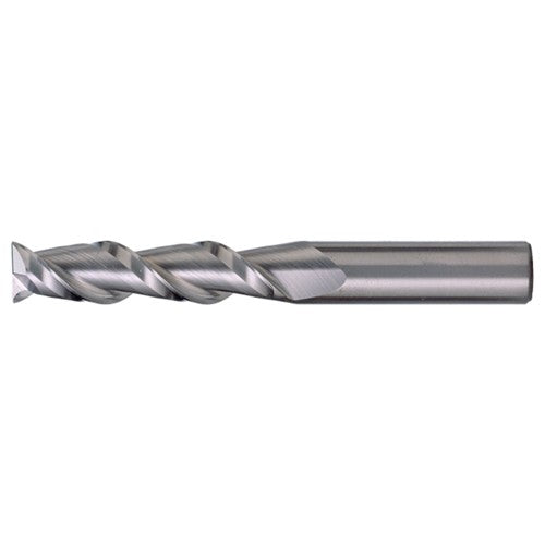 ‎1/4″ × 1/4″ × 3/8″ × 2-1/2″ RHS / RHC Solid Carbide 2-Flute Square End High-Performance End Mill for Aluminum - Bright - Exact Industrial Supply