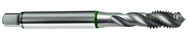 M8x1.25 6H 3-Flute Cobalt Green Ring Full Bottom 40 degree Spiral Flute Tap-Bright - USA Tool & Supply
