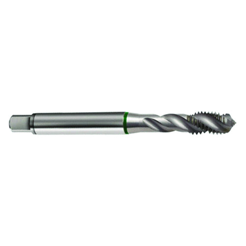‎M5 × 0.8 3FL 6H Cobalt Spiral Flute Full Bott Green Ring Tap-Bright FORM-E-40 Degree Helix - USA Tool & Supply