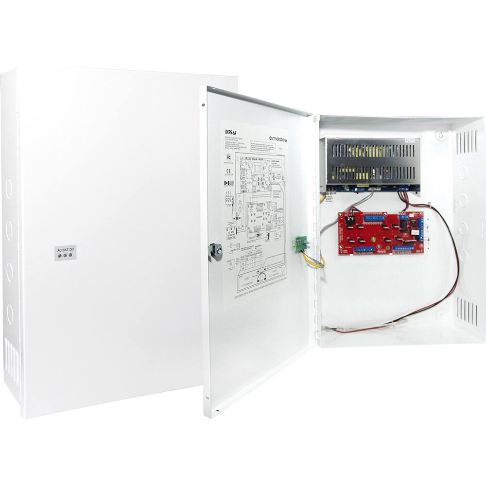 Dorma Kaba - Power Supplies; Mounting Type: Wall Mount ; Output Wattage: 720 ; Maximum Input Voltage: 220 VAC ; Minimum Input Voltage: 110 VAC ; Number of Outputs: 8 ; Output Voltage: 12/24 VDC - Exact Industrial Supply