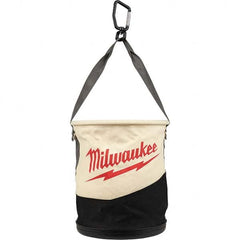 Milwaukee Tool - 2 Pocket, Canvas, Tan/Black Bucket Tool Organizer - USA Tool & Supply