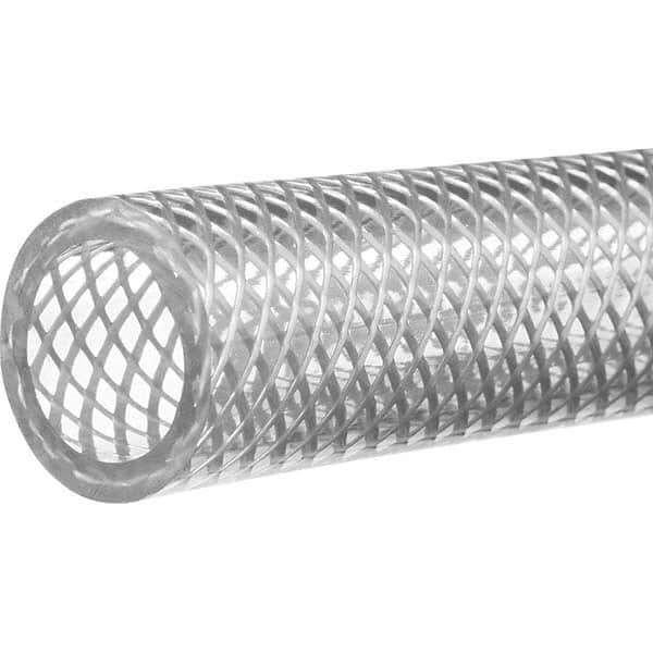 Value Collection - 1" ID x 1-1/4" OD, 25' Long, PVC Reinforced (3A) Tube - Clear, 120 Max psi, -50 to 150°F - USA Tool & Supply