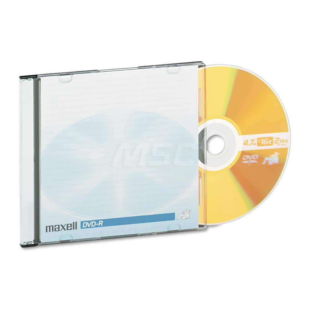 Maxell - Office Machine Supplies & Accessories; Office Machine/Equipment Accessory Type: DVD+R Disc ; For Use With: General Purpose DVD-R/RW; DVD-RAM/R; DVD-Multi Drives/Recorders; Dual DVD?RW/R Drives; Read Compatible With DVD-ROM; DVD-Video; DVD-Audio - Exact Industrial Supply