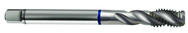 1-12 2B 4-Flute Cobalt Blue Ring Semi-Bottoming 40 degree Spiral Flute Tap-Bright - USA Tool & Supply