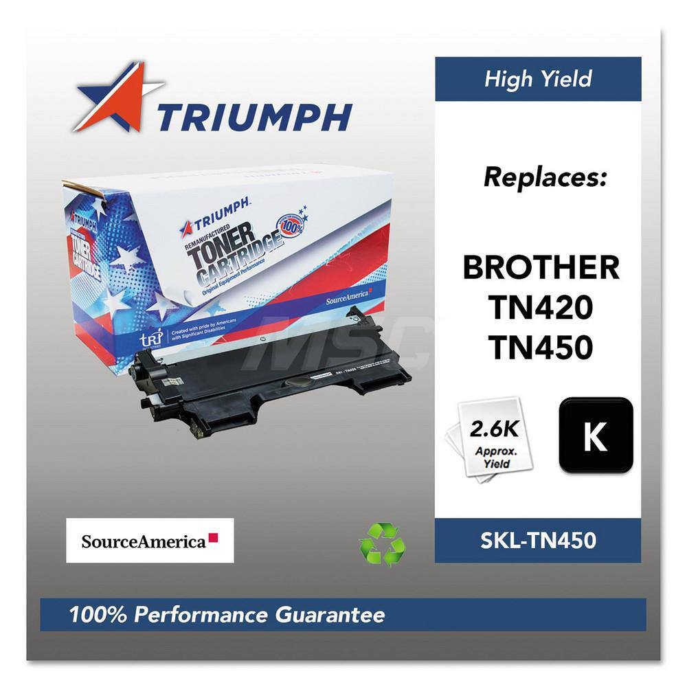 TRIUMPH - Office Machine Supplies & Accessories; Office Machine/Equipment Accessory Type: Toner Cartridge ; For Use With: Brother DCP-7060D; 7065DN; HL-2220; 2230; 2240; 2240D; 2270DW; 2280DW; MFC-7360N; 7460DN; 7860DW ; Color: Black - Exact Industrial Supply