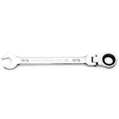 GEARWRENCH - Combination Wrenches; Type: Flex Head ; Tool Type: Ratcheting ; Size (Inch): 13/16 ; Number of Points: 12 ; Finish/Coating: Full Polish Chrome ; Material: Alloy Steel - Exact Industrial Supply