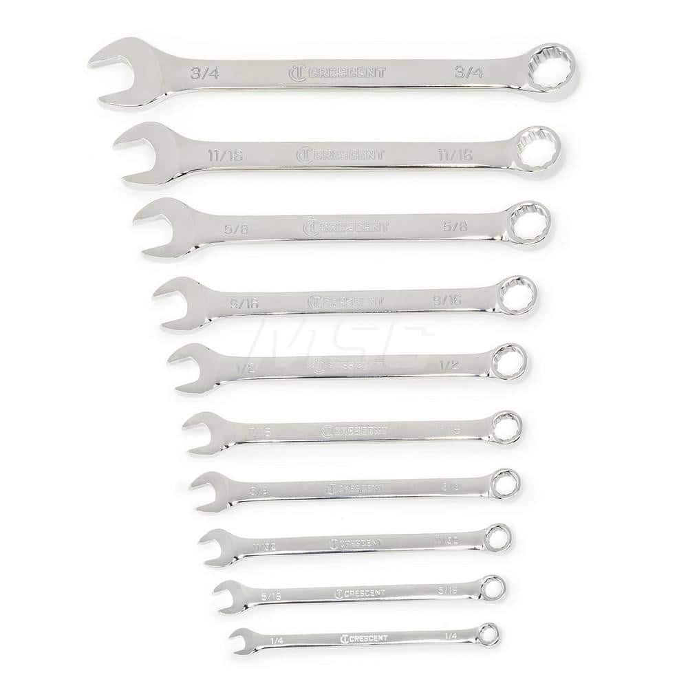 Crescent - Wrench Sets; Tool Type: Combination Wrench ; System of Measurement: Inch ; Size Range: 1/4 - Exact Industrial Supply