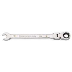 GEARWRENCH - Combination Wrenches; Type: Flex Head ; Tool Type: Ratcheting ; Size (mm): 10 ; Number of Points: 12 ; Finish/Coating: Full Polish Chrome ; Material: Alloy Steel - Exact Industrial Supply