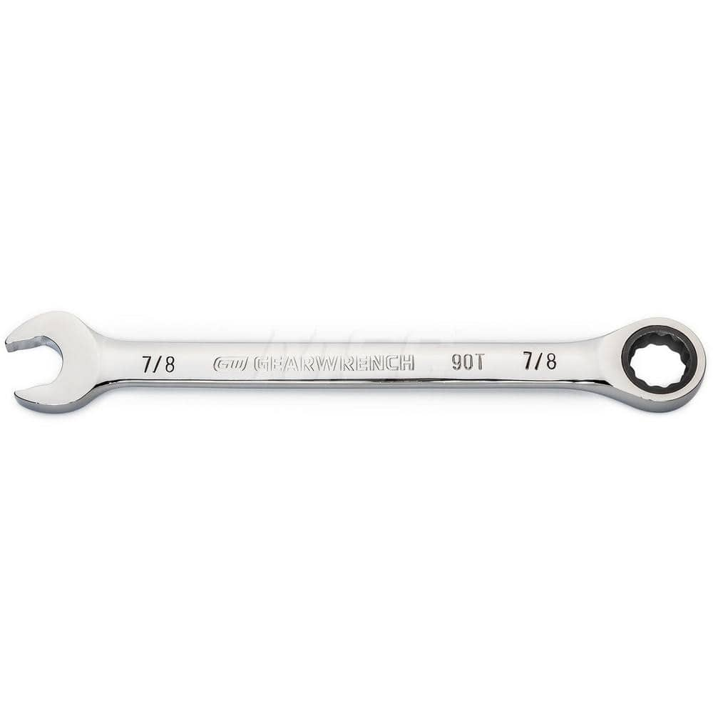 GEARWRENCH - Combination Wrenches; Type: Combination Wrench ; Tool Type: Ratcheting ; Size (Inch): 7/8 ; Number of Points: 12 ; Finish/Coating: Full Polish Chrome ; Material: Alloy Steel - Exact Industrial Supply