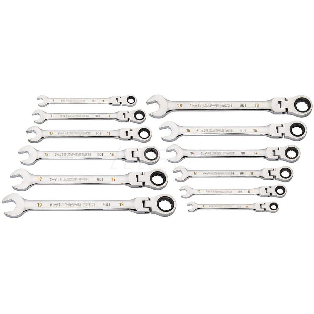 GEARWRENCH - Wrench Sets; Tool Type: Combination Wrench Set ; System of Measurement: Metric ; Size Range: 8.0 - Exact Industrial Supply