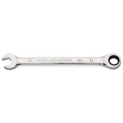 GEARWRENCH - Combination Wrenches; Type: Combination Wrench ; Tool Type: Ratcheting ; Size (mm): 13 ; Number of Points: 12 ; Finish/Coating: Full Polish Chrome ; Material: Alloy Steel - Exact Industrial Supply