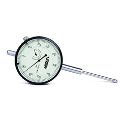 Insize USA LLC - Dial Drop Indicators; Maximum Measurement (Inch): 1-1/2 ; Dial Graduation (Decimal Inch): 0.001000 ; Dial Reading: 0-100 ; Dial Diameter (Inch): 2-63/64 ; Accuracy (Decimal Inch): +/-.001 ; Dial Color: White - Exact Industrial Supply