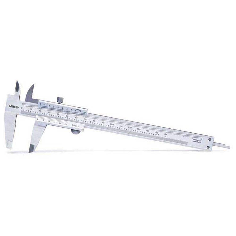 Insize USA LLC - Vernier Calipers; Minimum Measurement (mm): 0.00 ; Minimum Measurement (Decimal Inch): 0.0000 ; Maximum Measurement (Decimal Inch): 8.0000 ; Maximum Measurement (mm): 200.00 ; Graduation (Inch): 0.001 ; Graduation (Decimal Inch): 0.001 - Exact Industrial Supply