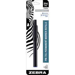 Zebra Pen - Markers & Paintsticks; Type: Permanent Marker Refill ; Color: Blue ; Ink Type: Fade Resistant ; Tip Type: Fine; Bullet - Exact Industrial Supply