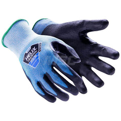Cut, Puncture & Abrasive-Resistant Gloves: Size S, ANSI Cut A5, ANSI Puncture 4, Polyurethane, HPPE Blend Blue, Palm & Fingers Coated, HPPE Blend Lined, HPPE Blend Back, Textured Grip, ANSI Abrasion 5