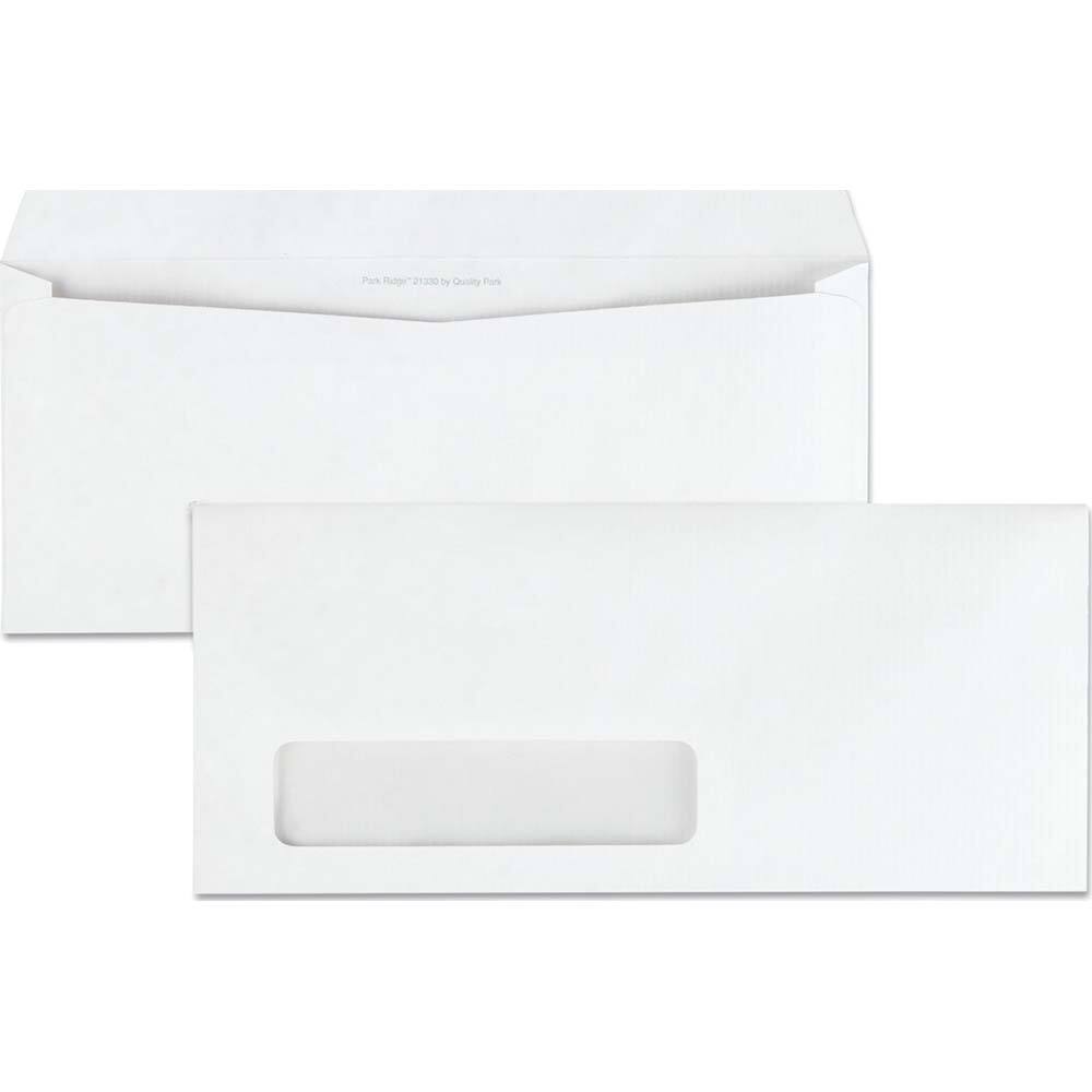 Quality Park - Mailers, Sheets & Envelopes; Type: Business Envelope ; Style: Gummed Flap ; Width (Inch): 9-1/2 ; Length (Inch): 4-1/8 ; Box Quantity: 500 ; Size: 4.13 x 9.5 - Exact Industrial Supply