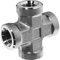 Pipe Fitting: 1/8 x 1/8 x 1/8 x 1/8″ Fitting, 304 Stainless Steel 6,100 psi