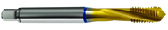M6x1.0 6H 3-Flute Cobalt Blue Ring Semi-Bottoming 15 degree Spiral Flute Tap-TiN - USA Tool & Supply