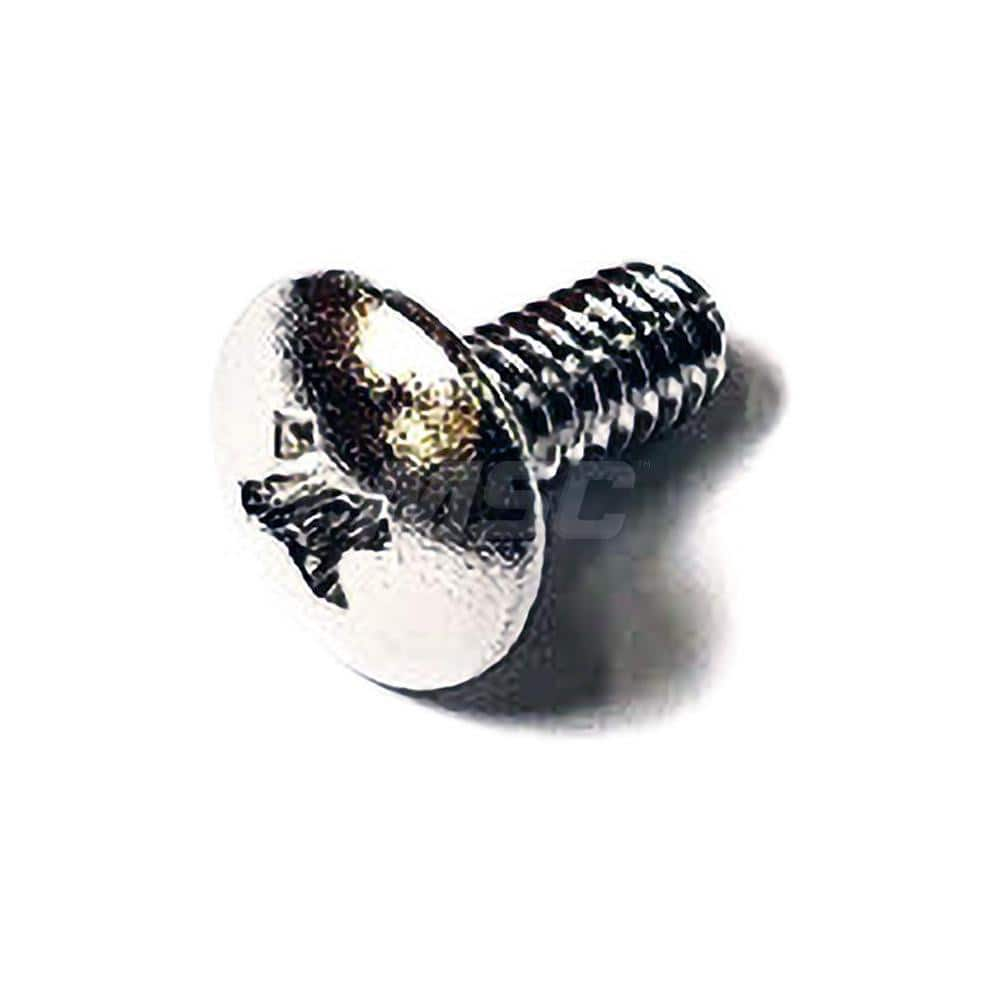 Machine Screw: #1/4-20 x 3/4″, Truss Head, Phillips Stainless Steel, NL-19 Finish, Grade 18-8, ANSI B18.6.3