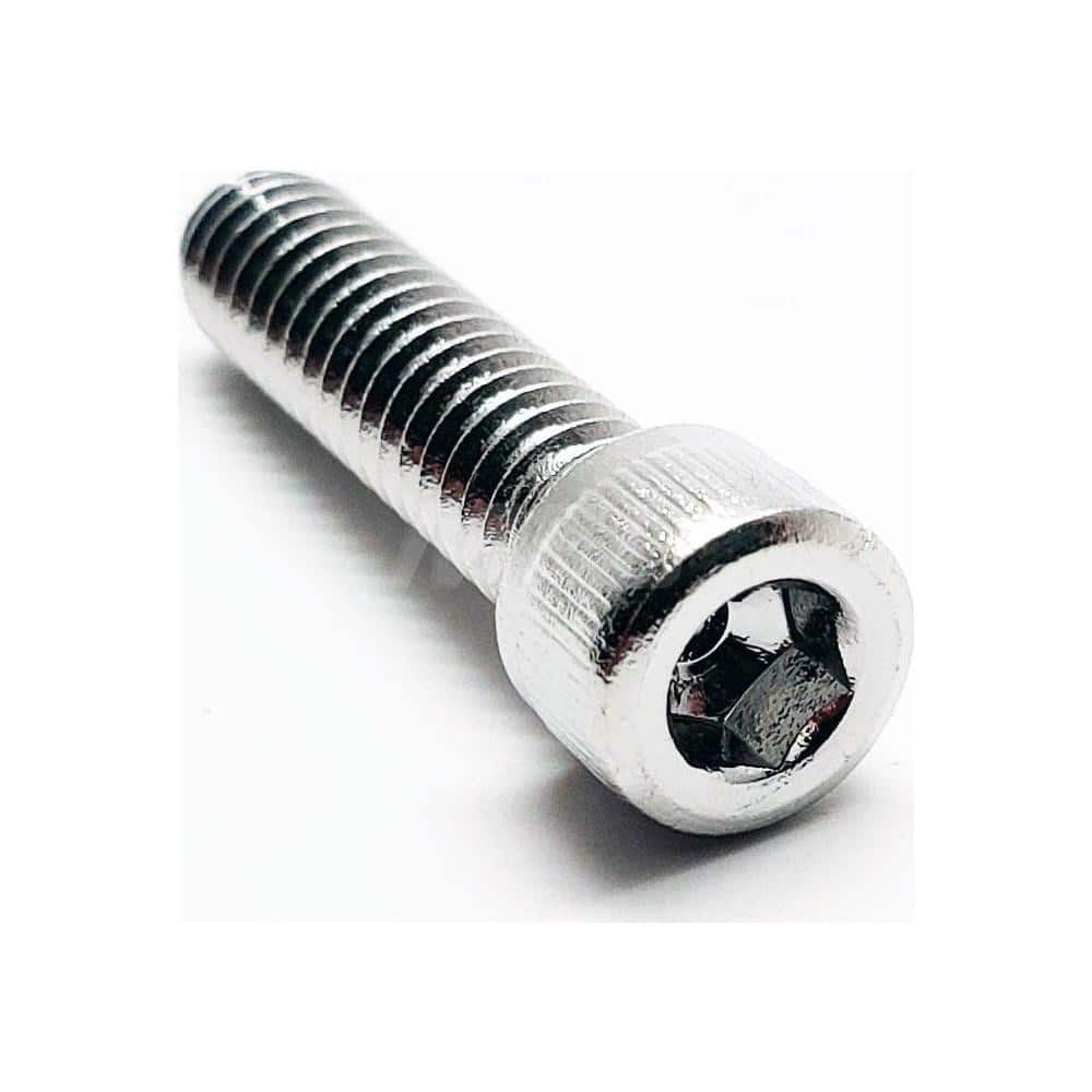 Socket Cap Screw: M8 x 1.25 Thread, DIN 912, 5 mm Drive 30 mm Thread Length, Stainless Steel, NL-19