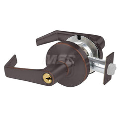 Lever Locksets; Type: Cylindrical Lock; Key Type: Keyed Different; Strike Type: Curved Lip Strike; Finish/Coating: Aged Bronze; Material: Metal; Material: Metal; Door Thickness: 1.75 in; Backset: 2.75 in; Cylinder Type: Schlage C Keyway; Minimum Order Qua