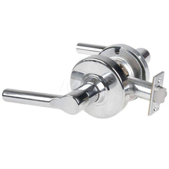 Lever Locksets; Type: Cylindrical Lock; Key Type: Keyless; Strike Type: Curved Lip Strike; Finish/Coating: Bright Chrome; Material: Metal; Material: Metal; Door Thickness: 1.75 in; Backset: 2.75 in; Cylinder Type: No Keyway; Minimum Order Quantity: Metal;