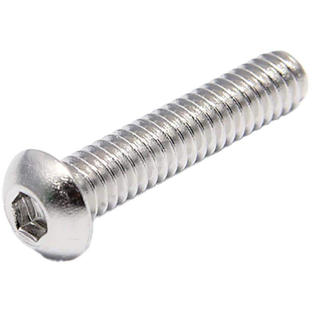 Socket Cap Screw: #10-32 x 3/4, Stainless Steel, NL-19 Finish Fully Threaded, DIN 7380