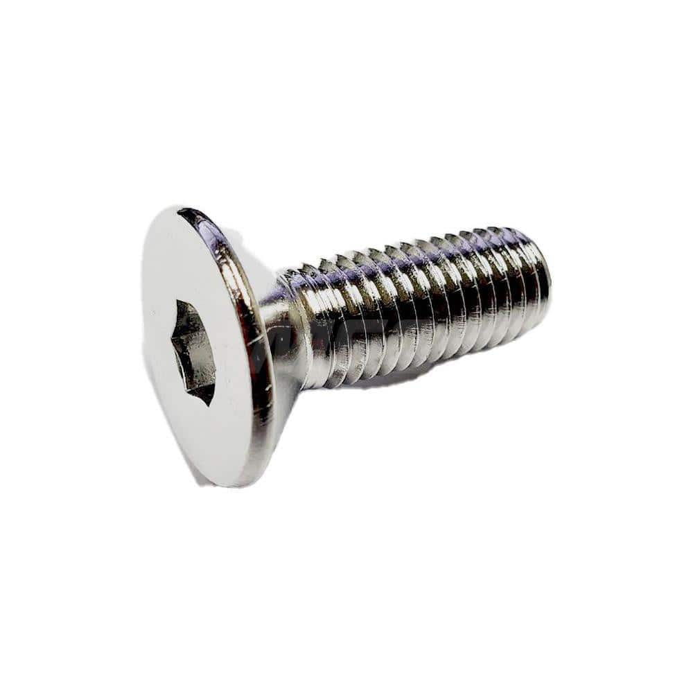 Flat Socket Cap Screw: 1/4-20 x 1-1/4″ Long, 18-8 Stainless Steel, NL-19 Finish Hex Socket