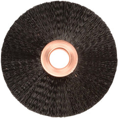 3″ Small Diameter Nylon Wheel, .010″ Crimped Black Fill, 1/2″ Arbor Hole - USA Tool & Supply