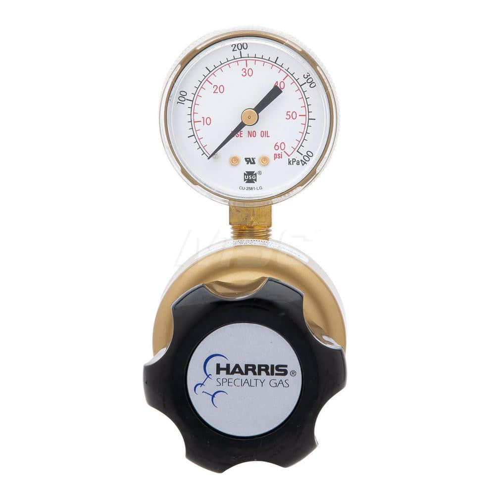 Model 403 General Purpose Brass Nitrogen, Argon, Carbon Dioxide Line Regulator 0-50 PSIG General purpose line regulator, 50 PSI with gauge and internal relief valve