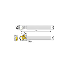 Indexable Grooving Toolholder:  STCL2020X18, Uses 18 Inserts,  No