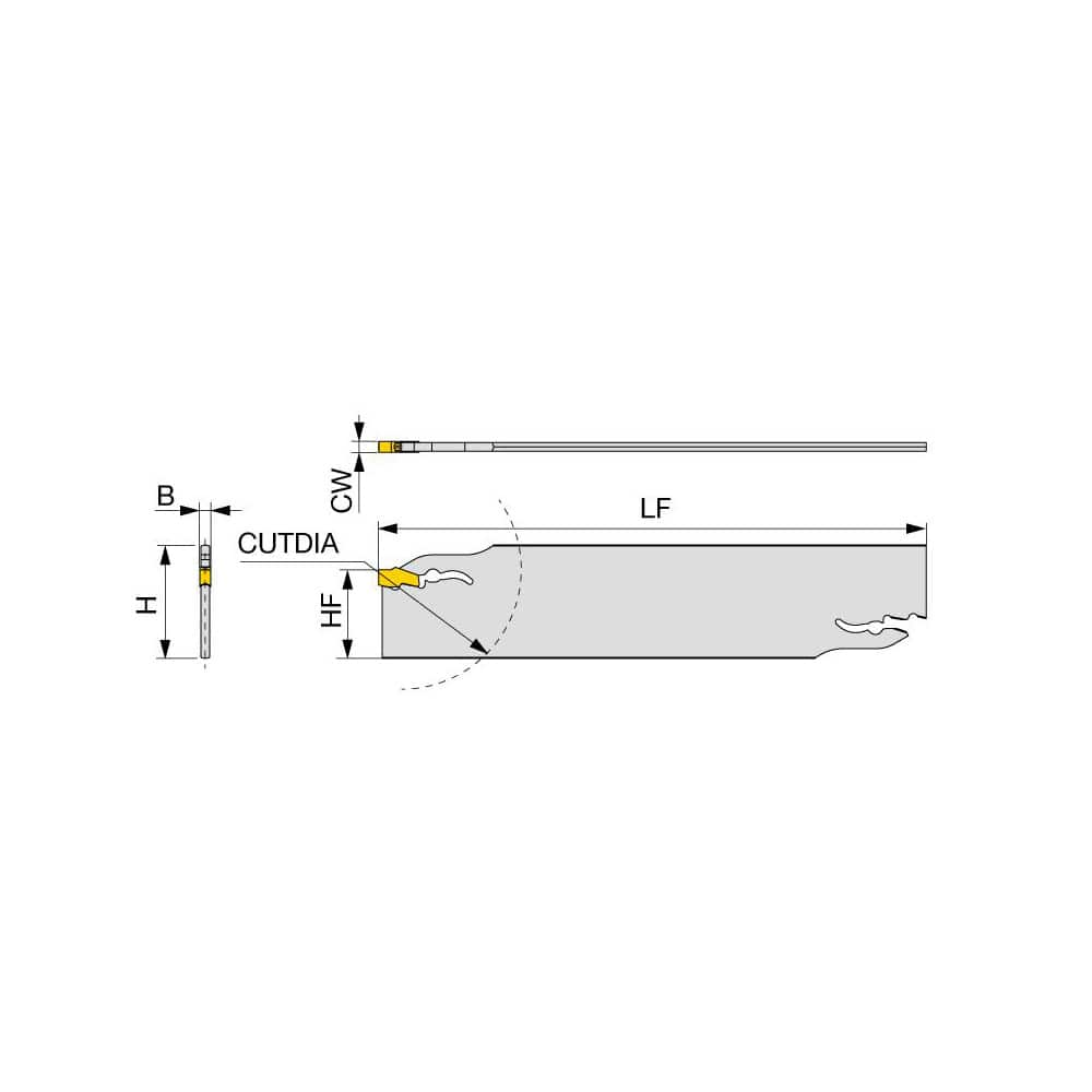 Indexable Cut-Off Blades; End Type: Double; Hand: Neutral; Blade Height (Decimal Inch): 1.0240; Blade Width (Decimal Inch): 0.0940; Blade Overall Length (Decimal Inch): 5.9055; Blade Style: QSP; Compatible Insert Style: QGM; Compatible Insert Size Code: 3