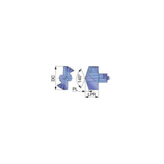 Replaceable Drill Tip:  DMP151 AH9130,  140 &deg N/A TiAlN Finish,  No