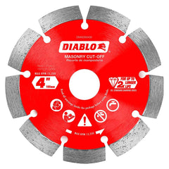 Freud - Wet & Dry-Cut Saw Blades; Blade Diameter (Inch): 4 ; Blade Material: Diamond-Tipped ; Arbor Style: Standard Round ; Arbor Hole Diameter (Inch): 0.7874; 5/8; 7/8 ; Arbor Hole Diameter (Decimal Inch): 0.7874; 5/8; 7/8 ; Application: Cutting Masonry - Exact Industrial Supply