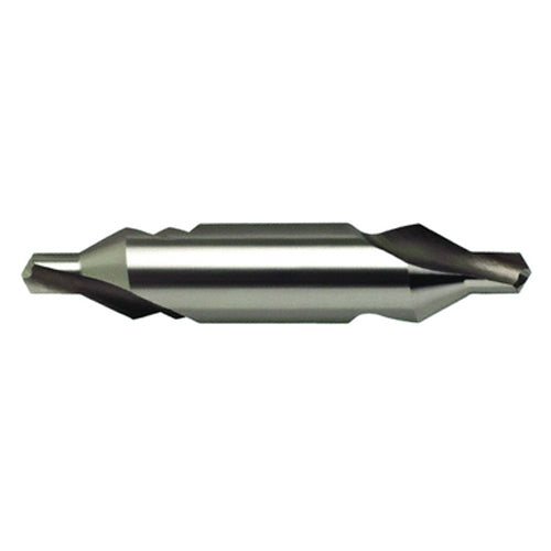#1 × 38 mm OAL 60 Degree HSS Center Drill Form A Bright - USA Tool & Supply