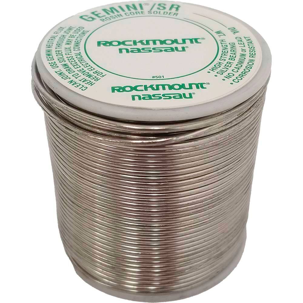 Rockmount Research and Alloys - Gemini SR 1/16" Diam High Strength Low Temp Rosin Flux Core Solder - Exact Industrial Supply