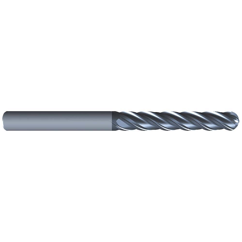 Eliminator - Ball End Mills; Mill Diameter (Inch): 3/16 ; Mill Diameter (Decimal Inch): 0.1875 ; Number of Flutes: 4 ; Length of Cut (Inch): 1-1/8 ; Material: Solid Carbide ; Overall Length (Inch): 3 - Exact Industrial Supply