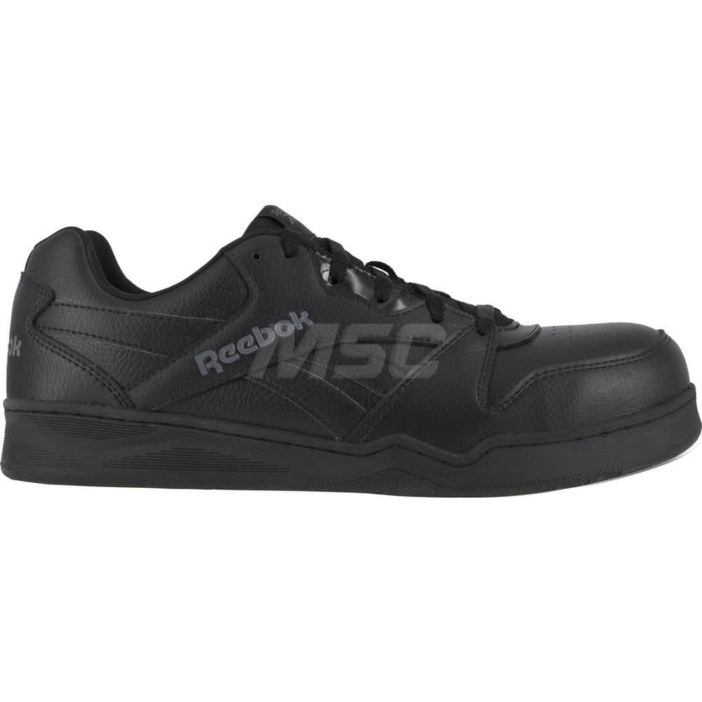 Work Boot: Size 16, Leather, Composite Toe Black, Medium Width, Non-Slip Sole