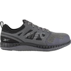 Work Boot: Size 8.5, Mesh, Steel Toe Gray, Medium Width, Non-Slip Sole