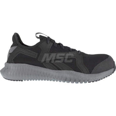 Work Boot: Size 4.5, Mesh, Composite Toe Black, Wide Width, Non-Slip Sole