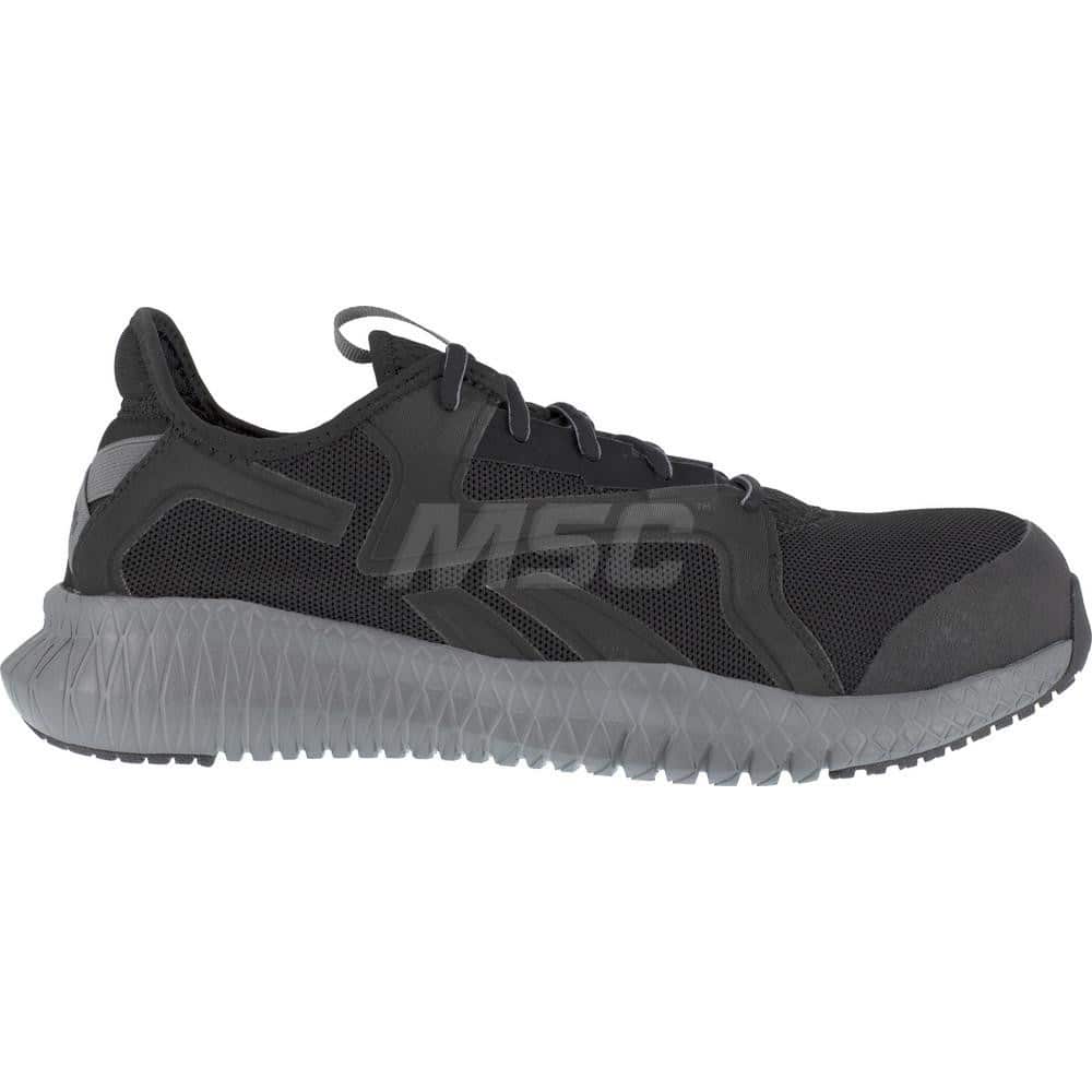 Work Boot: Size 11.5, Mesh, Composite Toe Black, Wide Width, Non-Slip Sole